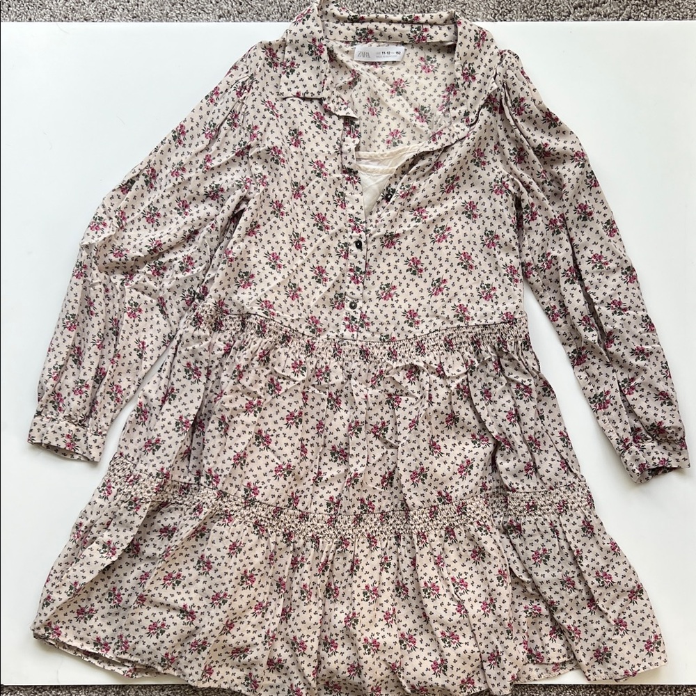 Zara Floral Peasant Dress